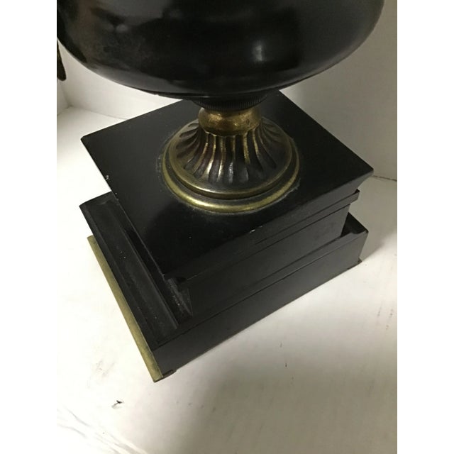 Louis Philippe 19th Century French Louis Philippe Style Bronze & Black Marble Urn Vessel For Sale - Image 4 of 8