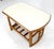 Bamboo Rattan Side End Table Mid Century Modern c1970s White Laminate Top MINT For Sale - Image 6 of 16
