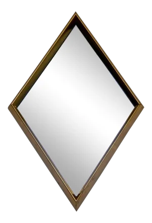 Mid Century Modern Hollywood Regency Gold Gilt Wall Mirror La Barge Diamond 60s