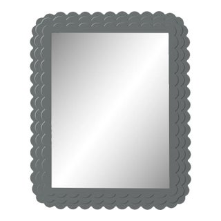 Fleur Home Carnival Krewe Rectangle Mirror in Gunmetal, 24x36 For Sale