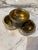 1970s Set of Three Vintage Italian Brass and Black Lacquer Salt Cellars, 1970s For Sale - Image 5 of 7