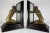1950s Mid-20th Century Kneeling Men on Wooden Bookends With Mirrors For Sale - Image 5 of 11
