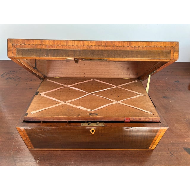 Wood The Best - Georgian Sunburst Inlaid Mahogany Lap Desk C. 1830 For Sale - Image 7 of 8