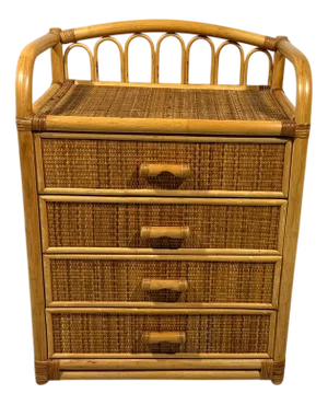 Rattan Chest of Drawers, 1980s