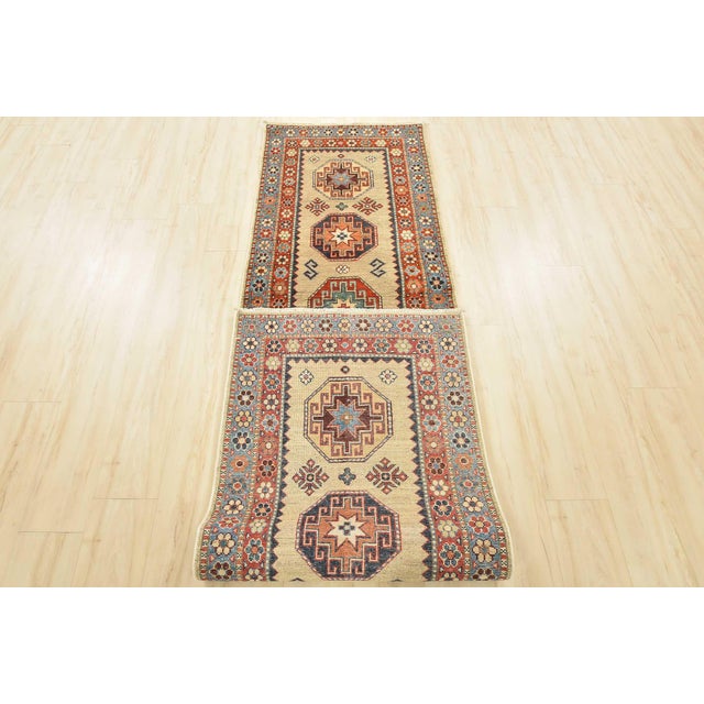 Kazak Runner 2’8” X 9’8” Brown Wool Tribal Hand-Knotted Oriental Rug For Sale - Image 12 of 13