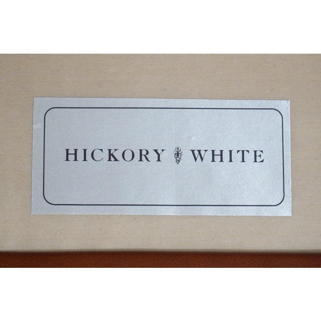 Pair of Hickory White Leather and Fabric Club Chairs For Sale - Image 18 of 18