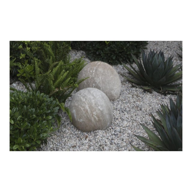 1940s Outdoor Stone Sphere. For Sale