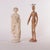 19th Century marble sculpture representing a roman matron the figure stands on the left leg and is wearing a long robe...