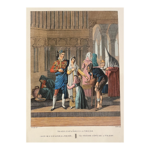 1802 Costumes of Toledo Spanish Hand Colored Engraving