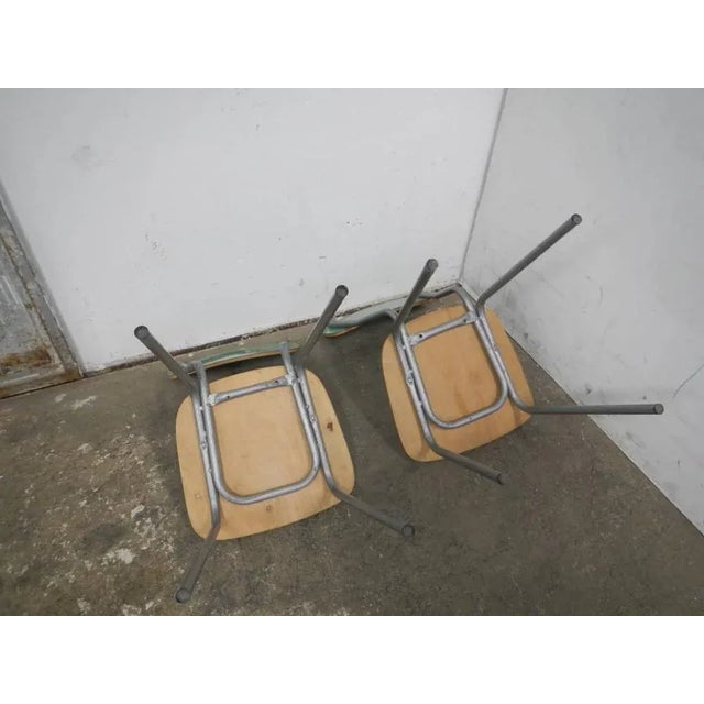 Set of Green Formica Chairs, 1960s For Sale - Image 3 of 12