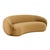 Wood Kendall Cognac Velvet Sofa For Sale - Image 7 of 7