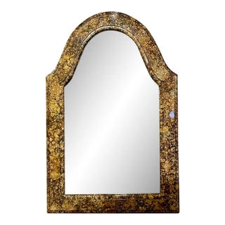 Italian Faux Tortoise Lacquered Mirror For Sale