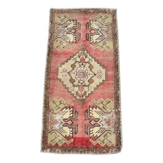 Small Wool Entryway Decor Oushak Rug For Sale