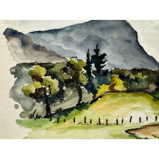 Original watercolor on paper by Henry Emil Salloch, also known as Heinz Emil Salloch, the German-born American artist and...