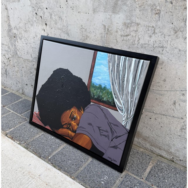 Textile Let Me Be, Acrylic Painting on Canvas, 2026, Emmanuel Akolo For Sale - Image 7 of 8
