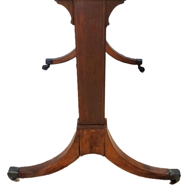19th C English Regency Rosewood Leather Top & Bronze Gallery Lady's Writing Desk For Sale - Image 17 of 18