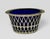 Mid 20th Century Cobalt Blue Silver Plate Filigree Condiment Bowl For Sale - Image 4 of 12