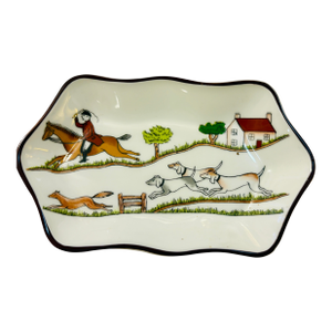 Coalport Fine Bone China “Hunting Scene” Trinket Dish – Made in England
