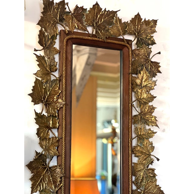 1950s Vintage Mirror in Bronze, 1950s For Sale - Image 5 of 13