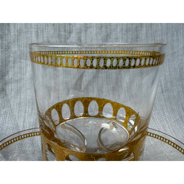 Vintage Culver Antigua 22k Gold Lowball Glasses Set of 3 For Sale - Image 9 of 13