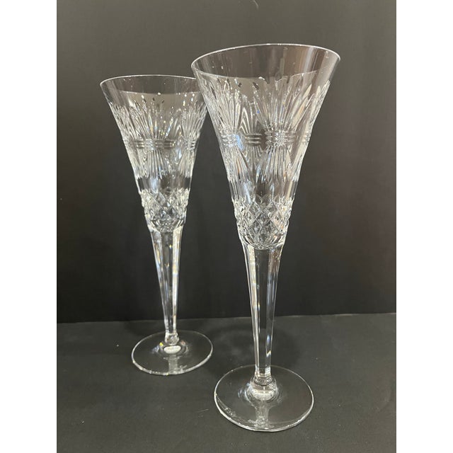 Glass 1990s Waterford Crystal Toasting Flutes - Set of 6 For Sale - Image 7 of 9