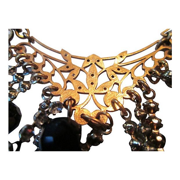 Metal Miriam Haskell Filigree Panels Statement Collar For Sale - Image 7 of 7
