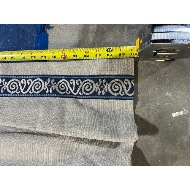 Textile 4 Custom Drapery Panels (2 Left and 2 Right) For Sale - Image 7 of 9