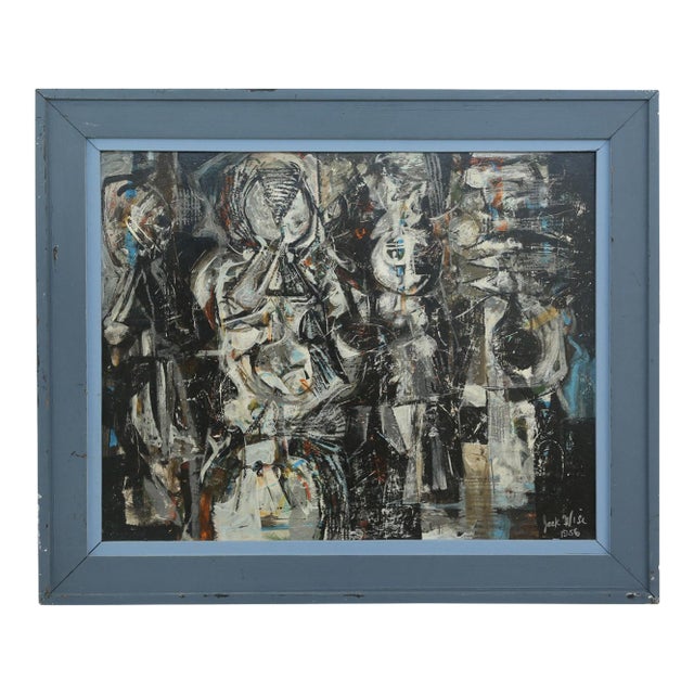 Large Abstract Composition Painting, Jack Wise, 1956 For Sale