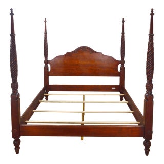 Ethan Allen British Classic King Poster Bed For Sale