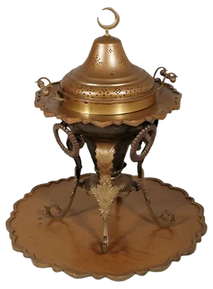 Antique Embossed Brass & Bronze Heating Brazier