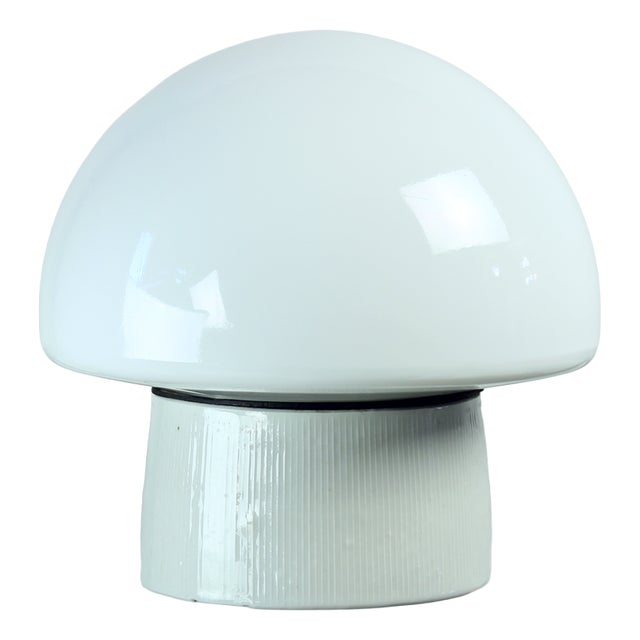 Mid-Century Modern Wall Lamp in Ceramic and White Opaline Glass from Elektrosvit, Czechoslovakia, 1960s For Sale