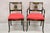 Vintage Union National Chinoiserie English Regency Style Black Painted Dining Chairs - Set of 6. Set includes (2)...
