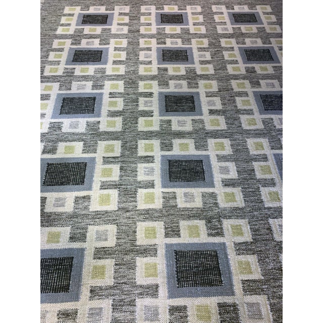 Mid-Century Modern 8 X 10 Hand-Crafted Contemporary Scandinavian-Style Wool Rug in Gray For Sale - Image 3 of 5