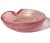 Beautiful vintage Murano hand blown pink, white and gold flecks Italian art glass bowl, vide-poche. Documented to designer...