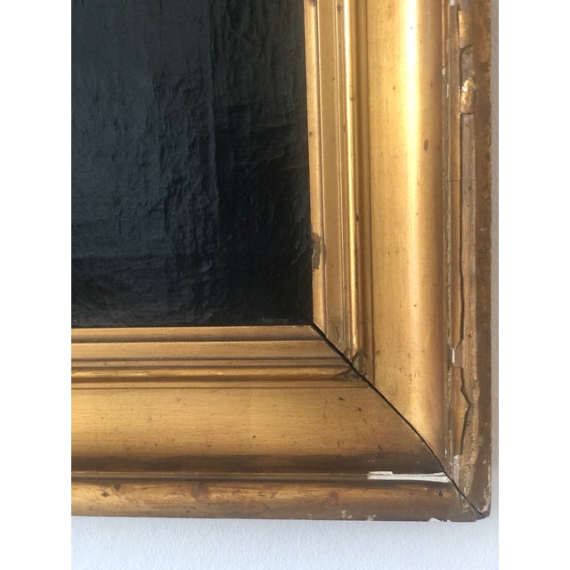 19th Century Antique Original Gentleman Oil Painting: 19th Century Portrait For Sale - Image 5 of 9