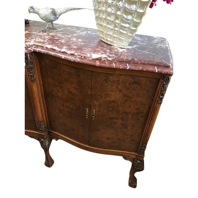 Traditional Italian Rosso Laguna Marble Top Buffet/Sideboard/Credenza, C. 1990s For Sale - Image 11 of 16