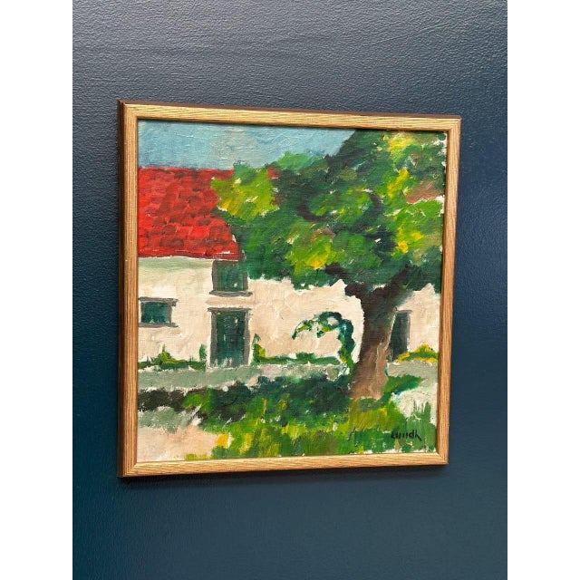 Karl Bertil Lundh, Tree by House, 1960s, Oil on Canvas, Framed For Sale - Image 13 of 13