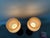 Vintage Torchiere Torch Light Vase Shaped Amber Beaux Arts Mission Style Table Lamps - A Pair For Sale - Image 16 of 16