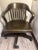 Wood VIntage Custom Kintsugi Brass Inlay White Oak Banker’s Chair – Ebonized Executive Desk Chair For Sale - Image 7 of 9