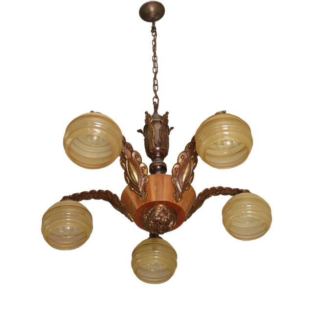 Antique Art Deco Chandelier For Sale