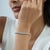 1980s Vintage Style Pavé Set White Zircon Tennis Bracelet in Sterling Silver 7 Inch For Sale - Image 6 of 14