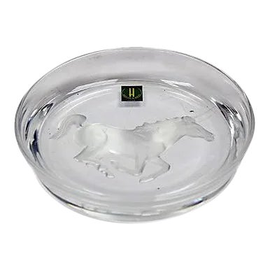 Japanese Crystal Horse Wine Coaster For Sale