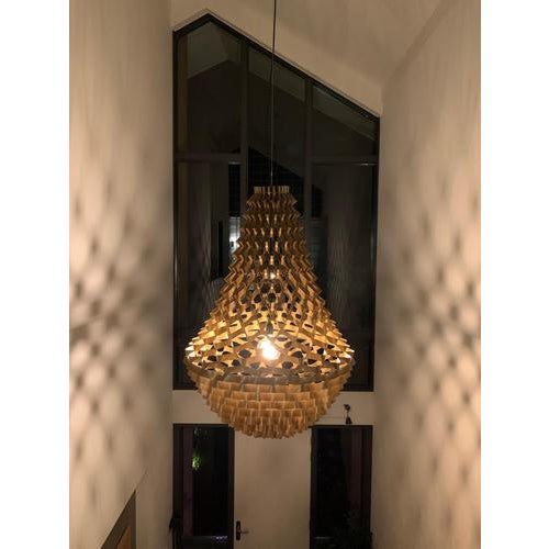 Crown Medium Champagne Pendant Lamp by JSPR For Sale - Image 10 of 18