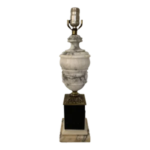 Vintage Early 20th Century Italian Alabaster and Marble Table Lamp