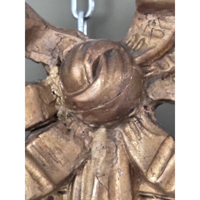 19th Century Napoleon III French Oval Gilded Mirror with Love Knot For Sale - Image 6 of 14
