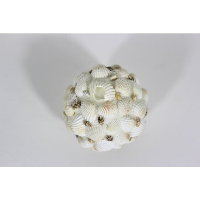 1980s Vintage Decorative Shell Ball Sphere For Sale - Image 5 of 5