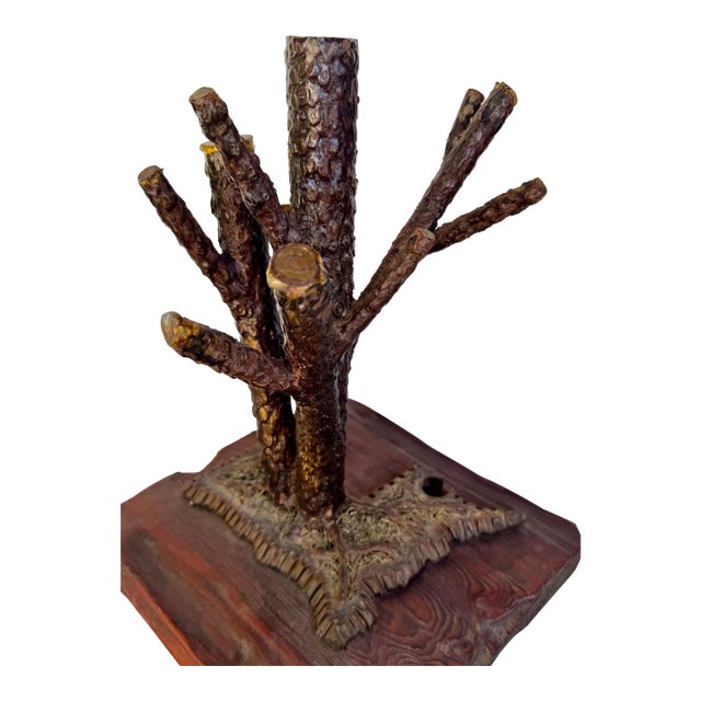 20th C. Mid Century Modern Brutalist Brutal Steel Tree Sculpture Lamp Body For Sale