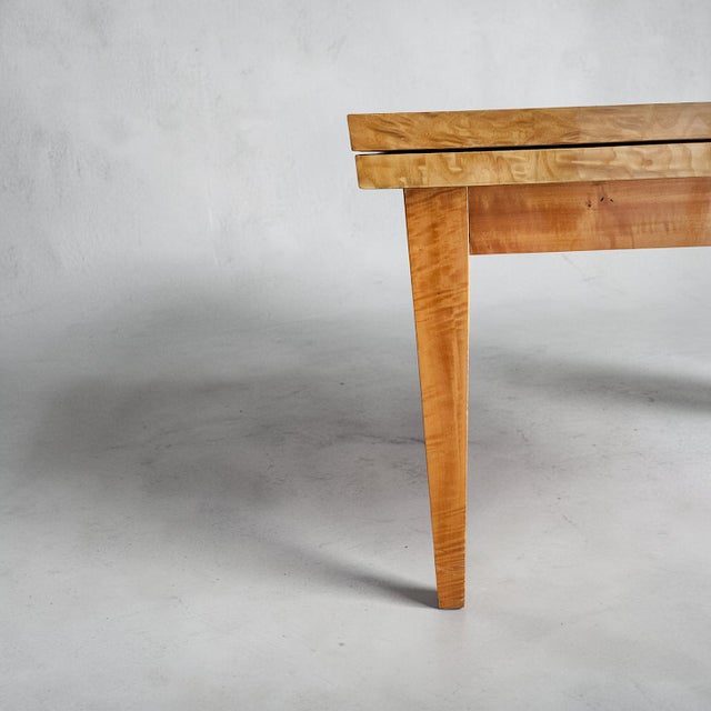 Goldenrod 1990s Giorgio Collection Tamo Ash Expandable Dining Table For Sale - Image 8 of 14