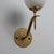 Mid-Century Modern Italian Brass and Opaline Glass Globe Wall Sconces, 1950s, Set of 2 For Sale - Image 3 of 11