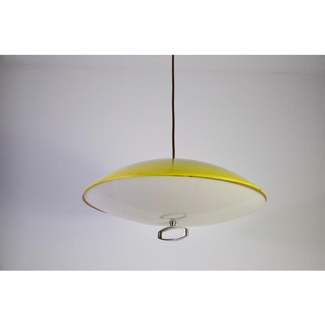 Italian Yellow Pendant Lamp, 1950s For Sale - Image 4 of 12